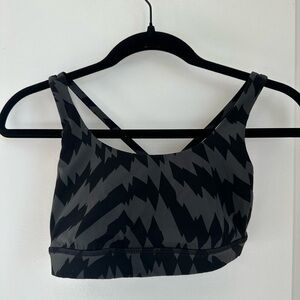Black and Gray Women's Sports Bra
